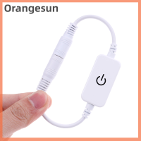 ???Orangesun อะแดปเตอร์ควบคุมสวิตช์แบบสัมผัสเครื่องหรี่แบบแนวราบสำหรับแผงแถบไฟ LED ไฟ DC 12-24V