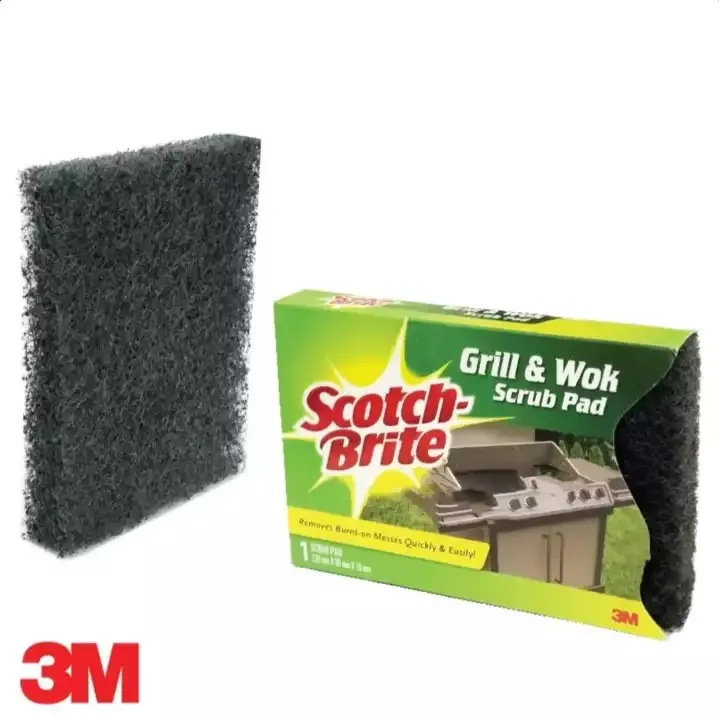 3M Scotch Brite 6621 Grill & Wok Scrub Pad Scrubber Brick Concrete BBQ