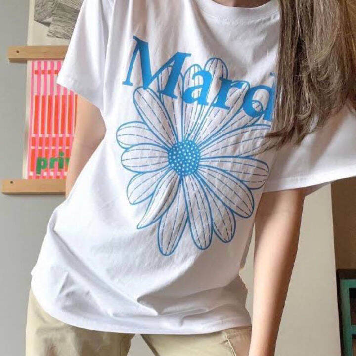 mardi-flower-t-shirt-320-เสื้อยืดลายดอกไม้สุดฮิต-งานชนช็อปแบรนด์ดังเกาหลีเลยค่าา-ผ้ายืด-ทรงสวย-valen