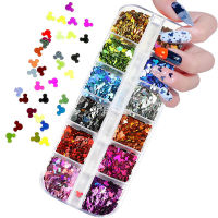 【LuckShops】BEAUTYBIGBANG Nail Glitter Sequins Nail Art Supplies 12 Colors 3D Nail Glitter Flakes Nail Decoration Shiny Nail Sparkle Glitter Designs Acrylic Manicure Tips Charms Accessories