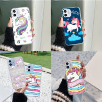 Z-191 unicorn อ่อนนุ่ม TPU เคสโทรศัพท์ หรับ iPhone 12 14 5 8 11 6 6s 5s 13 Pro SE Plus Mini Max โปร่งใส ปก