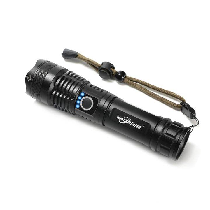 HAIXNFIRE H002 XHP50 LED Flashlight Convoy Lens Powerful 26650 Battery ...