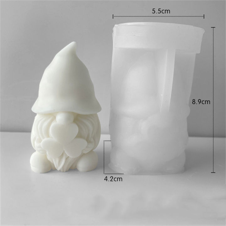 silicone-mould-diffuser-stone-mould-candle-mould-diy-handmade-tools-dwarf-faceless-old-man-clover