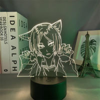 Anime Haikyuu Kenma Kozume Cat Led Lamp for Childrens Bedroom Decoration Birthday Gift Color Changing 3d Light Manga Haikyu