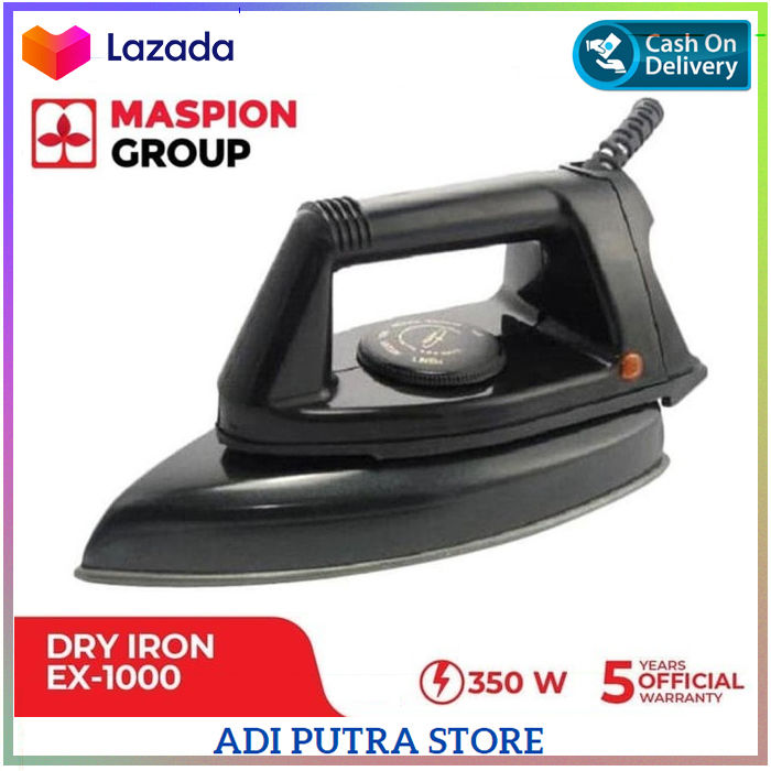 Strika Maspion Ex 1000 Setrika Listrik Baju Anti Lengket Ex 1000 Strika 350w Lazada Indonesia 3568