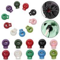 【DT】hot！ 20pcs Pack Colorful Cord Lock Ends Stop Round Toggle Clip Stopper Sportwear Shoelace Accessories