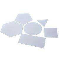 6 Piecesset of Pottery Clay Board Forming Geometric Board PVC Contour Board Round Polygon Creative Ceramic Tools