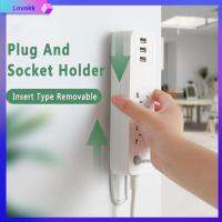 LOVOKK การตกแต่งบ้าน แกดเจ็ต ช่างซ่อมผนัง ชั้นเก็บของ กาวในตัว ไม่มีรอยต่อ Plug Fixer สติ๊กเกอร์ Punch-free ติดผนัง ที่ยึดรางปลั๊ก