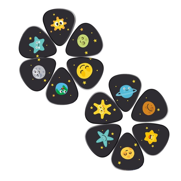 cw-soach-10pcs-lot-0-71mm-thickness-cartoon-vastness-of-the-universe-star-guitar-picks-strap-parts-acc