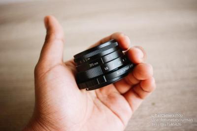 ขายเลนส์มือหมุน ราคาเบาๆ Fujian 35mm F1.6 สำหรับถ่ายหน้าชัดหลังเบลอ สำหรับใส่กล้อง Canon EOS M Mirrorless ได้ทุกตัว