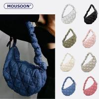 ❃✺ SFgbdszfbqa MOUSOON soft bag หญิงลําลองน้ําหนักเบา กระเป๋าโฮโบ ทรงก้อนเมฆ แนวเกาหลี ที่ห้อย กระเป๋าสะพายข้าง