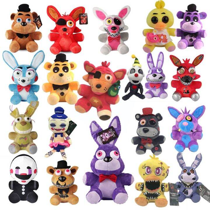 25cm / 14cm FNAF Plush toys pendant Golden Freddy Nightmare Fredbear Shadow  Freddy Mangle keychain toys - AliExpress