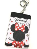 MINNIE   ซองใส่บัตร ที่ใส่บัตร ลาย  มินนี่  เมาส์  minnie mouse งานดี สวยงาม น่าใช้งาน สวยจริง มีห่วงและก้ามปู สำหรับบัตร 6x8 cm (body 7x11cm)  BY   NOEYNEST  SHOP