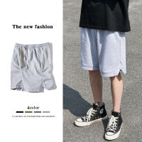 Japanese Style Casual Sports Shorts Mens Summer New Loose Solid Sweatpants Joggers Drawstring Straight Basketball Shorts