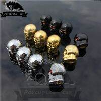 ☸► 4pcs CHROME SKULL AIR VALVE HEAD CAPS MOTORCYCLE BIKE TIRE AIR COVER CAR TRUCK SUV for BMW Mercedes Chevrolet Ford Honda Toyota