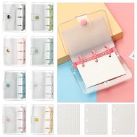 Creative 3 Hole Loose-leaf Refill Transparent Notebook Cover Binders Portable Mini File Folder For Hand Account Diary Storage