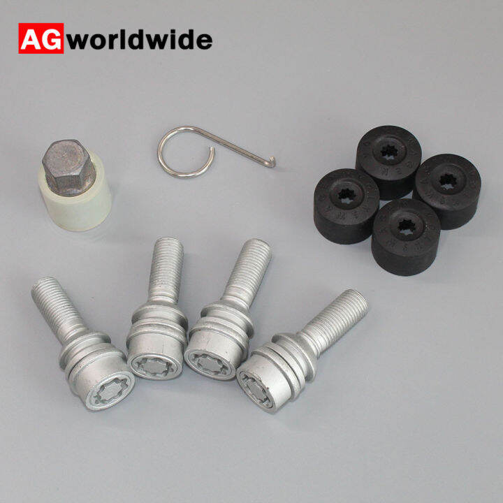 M14X1.5 kereta baru 4L0698139B Set Wheel Lock Key Lug Bolt Tool Set