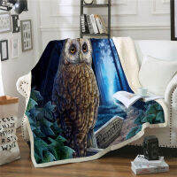 Animals owl 3D print blanket throw warm sofa pictured Bedford freest j42