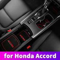 สำหรับ Honda Accord 10th 2018 2019รถยางถ้วยเสื่อประตูสล็อต Pad ในการควบคุมของเสื่อกันลื่นตกแต่งการปรับเปลี่ยน