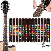 SLADE กีตาร์ Fretboard หมายเหตุป้ายกันน้ำ Universal Fingerboard Fret สติกเกอร์สำหรับ6 String Acoustic Electric Guitar