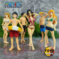 ฟิกเกอร์ โมเดล วันพีช ชุดว่ายน้ำ งานน่ารักๆ ฐานใส มี 6 แบบ มีแยกขายได้ TOYS-MANIA