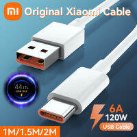 สำหรับ Xiaomi 120W USB 6A ชนิด C ชาร์จสายได้อย่างรวดเร็วสำหรับ Mi 12 11 10 Pro Ultra Lite CC9 Poco X3 F3 M3 Pro 9 8 SE Black Shark 3S Redmi Note 9 10 11 Pro