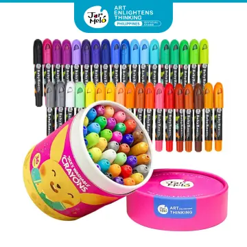  Jar Melo Jumbo Crayons for Toddlers, 24 Colors