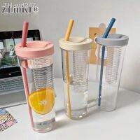 750ml Creative Plastic Fruits Filter Water Bottle With Straw Water Cup School Water Bottle Travel Sport Drinkware Juice Cups New