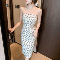 D li tower strapless dress skirt with restoring ancient ways in French temperament sexy kink waist high sense of dress