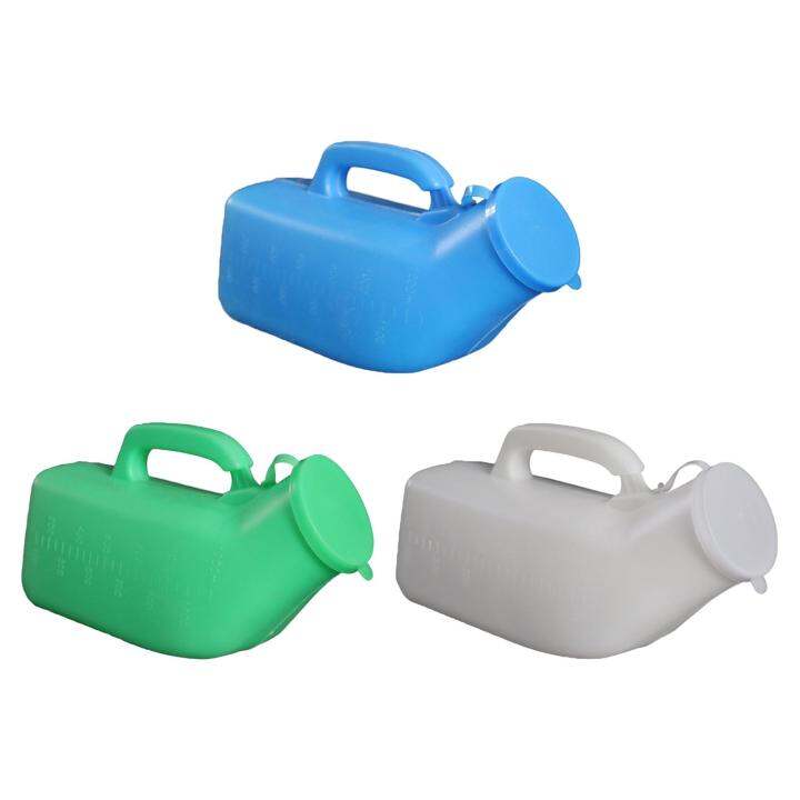 Male Urinal with Handle & Lid Spill Proof Urinary Chamber 1200ml Urine