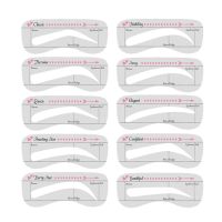 10Pcs Reusable Eyebrow Stencil Set Eye Brow Drawing Guide Styling Shaping Grooming Template Card Makeup Hairline Brow Stamp Furniture Protectors  Repl