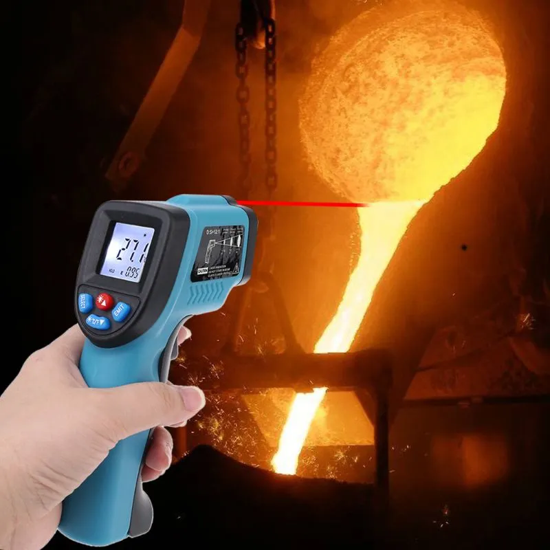 HW550 Digital LCD Infrared Thermometer Non-Contact Laser Industrial  Pyrometer Temperature Gun - Orange Wholesale