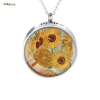 Hollow Enamel Locket Necklace Jewelry Screw Aromatherapy Diffuser Pendant Man