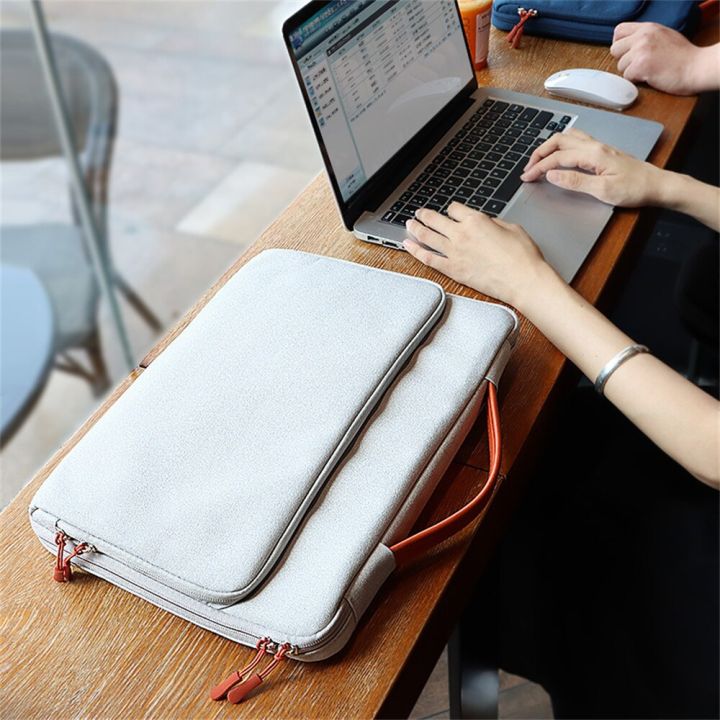 กระเป๋าแล็ปท็อปกันกระแทกเคสพกพาหรูสำหรับผู้หญิงขนาด13-14-15-6นิ้วซองโน๊ตบุ๊คกระเป๋าใส่คอมพิวเตอร์สำหรับขายดี-macbook-air-pro