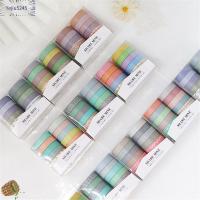 10Rolls/box ชุด เครื่องเขียน ของตกแต่ง โรงเรียน เทปกาว สมุดจดบันทึก Washi Tape กาว