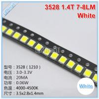 100pcs 3528 3V 20ma Natural White LED Lamp Beads 1210 1.4T SMD LED 3528 0.06W 4000K-4500K