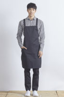 dapp Uniform ผ้ากันเปื้อนเต็มตัวรุ่น Sydney Black Cross-Tie Strap Bib Apron สีดำ (APNB1001)