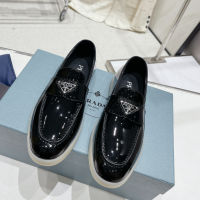 Women New  Chocolate patent leather loafers