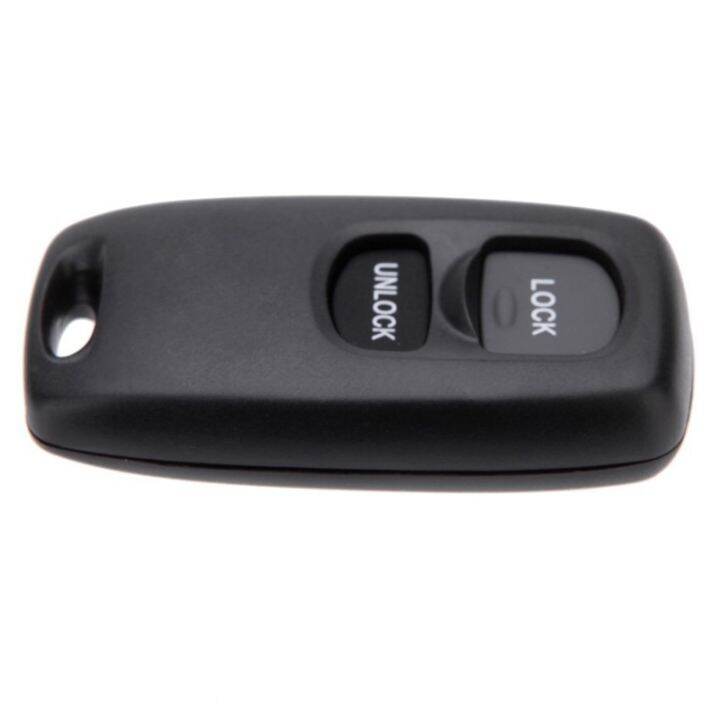 uncut-key-replacement-2-button-keyless-entry-remote-key-fob-shell-case-and-button-pad-compatible-with-mazda-2-3-6-323-626