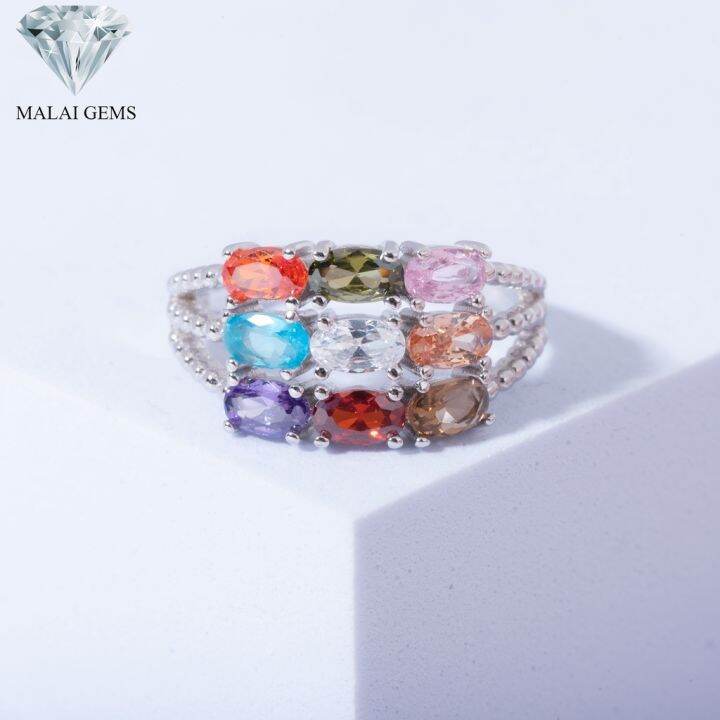 malai-gems-แหวนเพชร-เงินแท้-925-เคลือบทองคำขาว-ประดับเพชรสวิส-cz-รุ่น-151-r18329-แถมกล่อง-แหวนเงินแท้-แหวนเงิน-แหวน