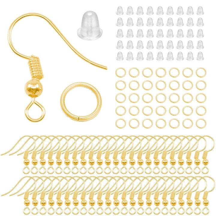 100-300pcs-lot-hypoallergenic-earring-hook-kit-mix-color-ear-wires-fish-hooks-open-jump-rings-earplugs-for-diy-jewelry-making