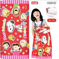 Clearance Sale ของแท้ 100% JHC Towel  ผ้าขนหนู ลิขสิทธิ์ Snoopy PN-1704 สีแดง ขนาด 16x32 นิ้ว(เช็ดผม)