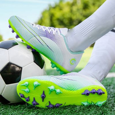 รองเท้าฟุตบอลสำหรับผู้ชายรองเท้าฟุตซอลสำหรับเด็ก,รองเท้ากีฬาฝึกหญ้าพื้นรองเท้าเตะบอลเด็กชายมืออาชีพรองเท้าบู้ทฟุตบอลฟุตซอลกลางแจ้ง