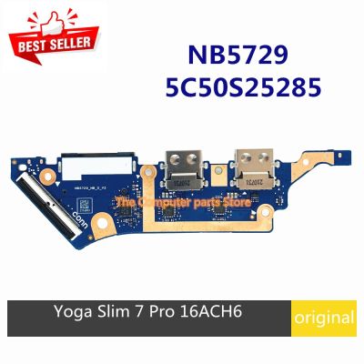 Asli untuk Lenovo IdeaPad Yoga Slim 7 Pro 16ACH6 Laptop daya Botton Switch USB pembaca kartu SD IO papan NB5729 Board