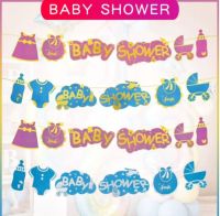 ธง BABY SHOWER (ร้านไทย) ธงต้อนรับสมาชิกใหม่ เด็กแรกเกิด ตกแต่งห้องคลอด สุดน่ารัก