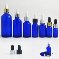 10pcs 1 oz 5ml 10ml 20ml 1/2oz 30 50 ml Cobalt Blue Glass Pipette Dropper Boston Round Bottle Essential Massage Oil Container