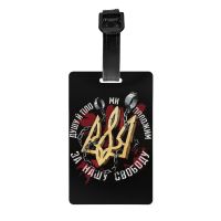 【DT】 hot  Ukraine Freedom Flag Luggage Tag Custom Ukrainian Proud Baggage Tags Privacy Cover ID Label