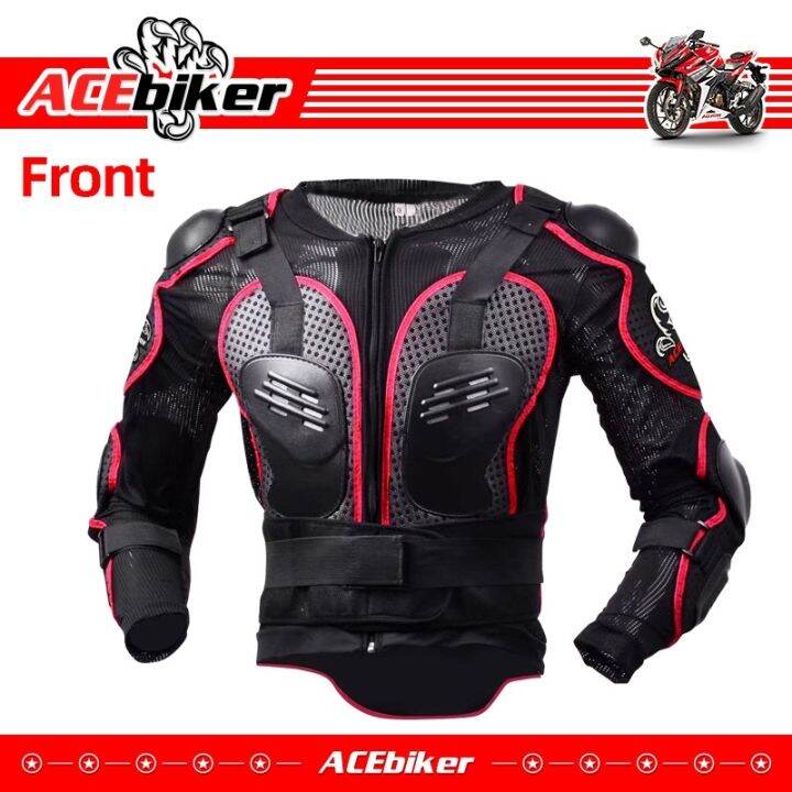 Racing Motorcycle Gear Jacket Coat Body Armor Protector ACE RED Lazada PH
