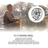 Fly Fishing Reel รอกตกปลา 1:1 อัตราส่วนความเร็ว 5/7 พร้อมกระเป๋าเก็บสำหรับปลาเทราท์