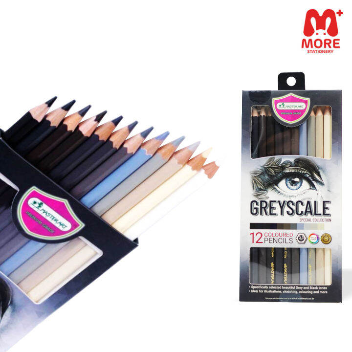 master-art-มาสเตอร์อาร์ต-สีไม้-ดินสอสีไม้-12-สี-รุ่น-metallic-และ-greyscale